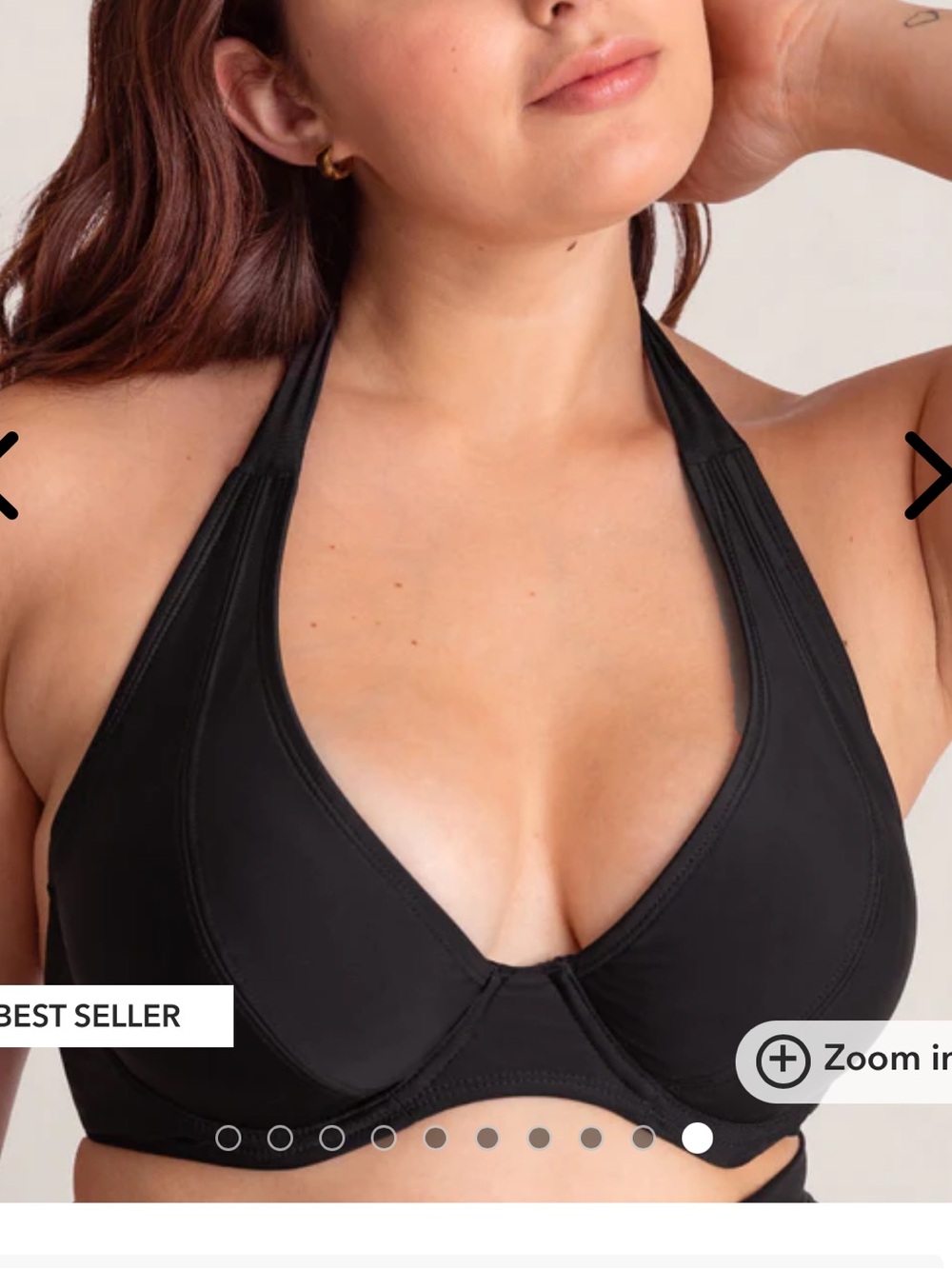 Shapermint Black Halter Underwire Bikini Top